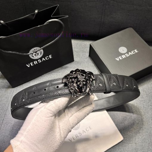 Versace, new 4.0cm wide with heavy craftsmanship, using German imported CNC embroidery machi stg00tk7 - Image 5
