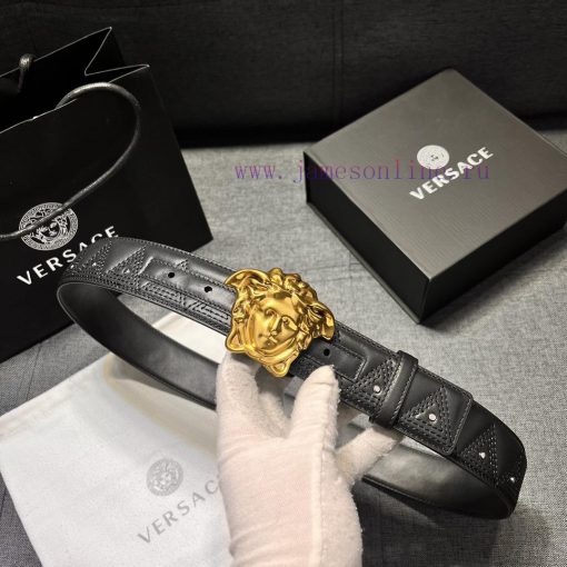 Versace, new 4.0cm wide with heavy craftsmanship, using German imported CNC embroidery machi tng9nrjg - Image 4