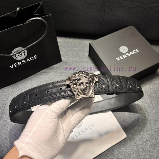 Versace, new 4.0cm wide with heavy craftsmanship, using German imported CNC embroidery machi fel3dxcj - Image 6
