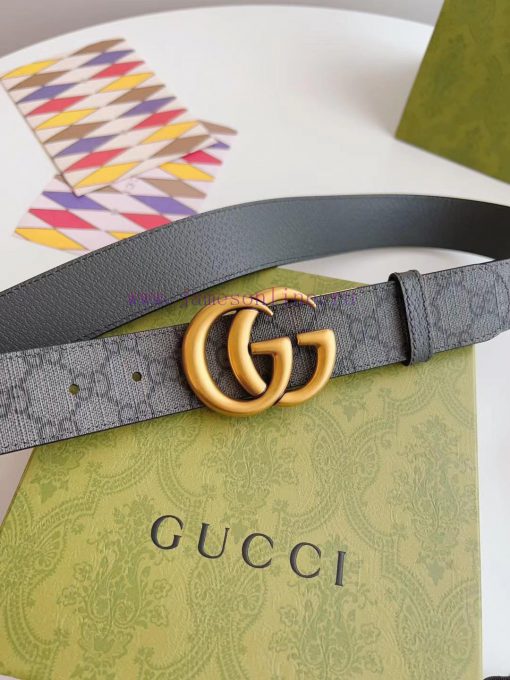 Remastered Gucci grey canvas leather paired with grey piggrain leather can be used on both s q9ntuwbq - Image 4