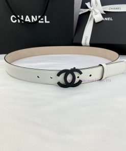 Width 3.0cm Chanel Women's Classic Belt and Strap New Smooth Inner Lining Matte Leather with pl406f17