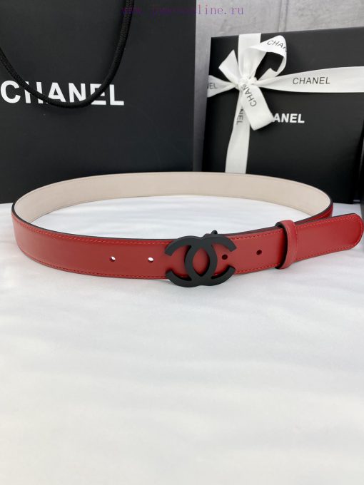 Width 3.0cm Chanel Women's Classic Belt and Strap New Smooth Inner Lining Matte Leather with zpfoszgb - Image 2