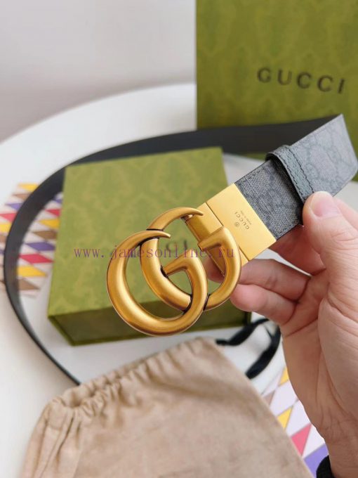 Remastered Gucci grey canvas leather paired with grey piggrain leather can be used on both s q9ntuwbq - Image 10