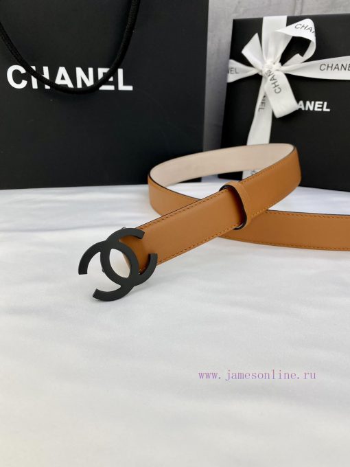 Width 3.0cm Chanel Women's Classic Belt and Strap New Smooth Inner Lining Matte Leather with iq56k2zm - Image 4