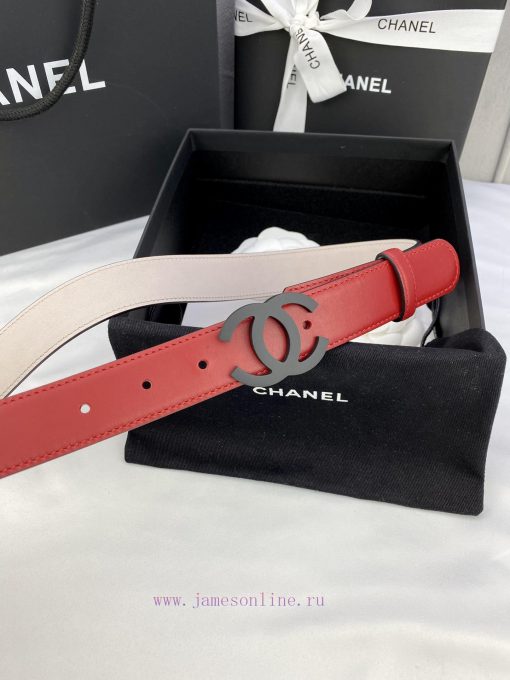 Width 3.0cm Chanel Women's Classic Belt and Strap New Smooth Inner Lining Matte Leather with zpfoszgb - Image 4