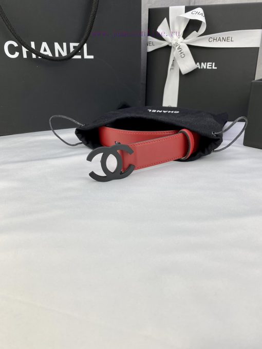 Width 3.0cm Chanel Women's Classic Belt and Strap New Smooth Inner Lining Matte Leather with zpfoszgb - Image 9