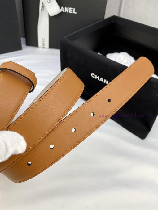 Width 3.0cm Chanel Women's Classic Belt and Strap New Smooth Inner Lining Matte Leather with iq56k2zm - Image 9