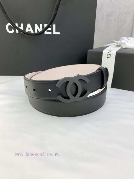 Width 3.0cm Chanel Women's Classic Belt and Strap New Smooth Inner Lining Matte Leather with xnx2azq2 - Image 10