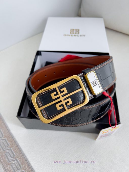 Givenchy GIVENCHY Belt ️ BeltBuckle, smooth buckle made of pure steel material, leather belt 8ucaxkke