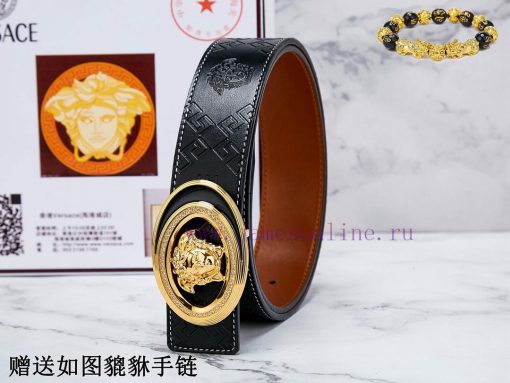 Belt Versace Ver…The waist belt is made of 100% cowhide, ensuring that the genuine leather i z800xnlc - Image 3