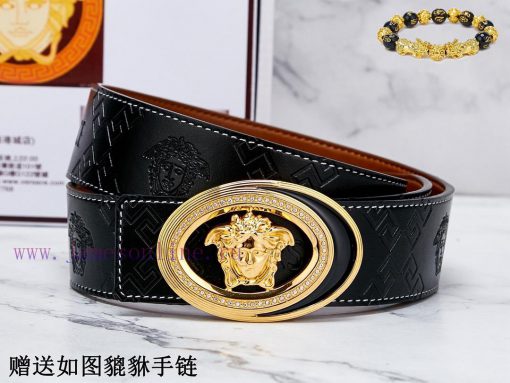 Belt Versace Ver…The waist belt is made of 100% cowhide, ensuring that the genuine leather i z800xnlc - Image 4