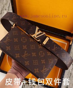 LV. Yilu Weideng Double Piece SetWooden box, belt+wallet, two-piece setGrade: Italian import hibfqnse