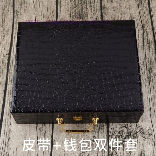 LV. Yilu Weideng Double Piece SetWooden box, belt+wallet, two-piece setGrade: Italian import wef21de6 - Image 10