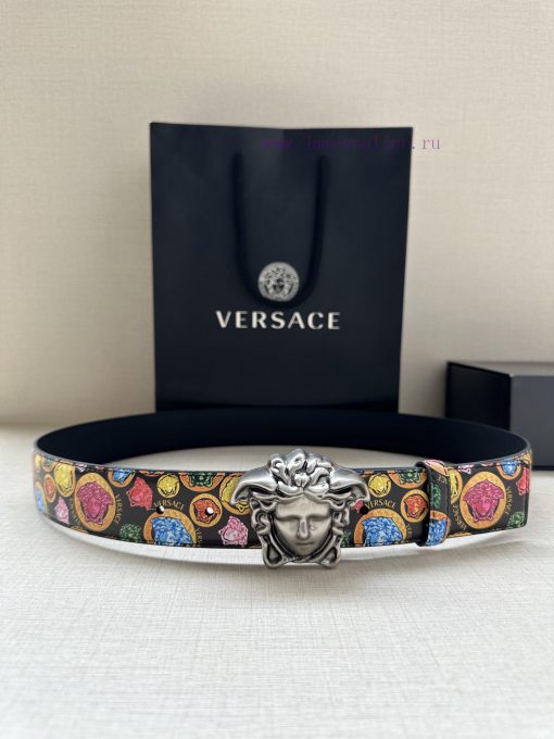 Width 4.0cm Versace This Palazzo belt is made of cowhide fabric and adorned with Le Pop Clas pcqrz9ru - Image 6