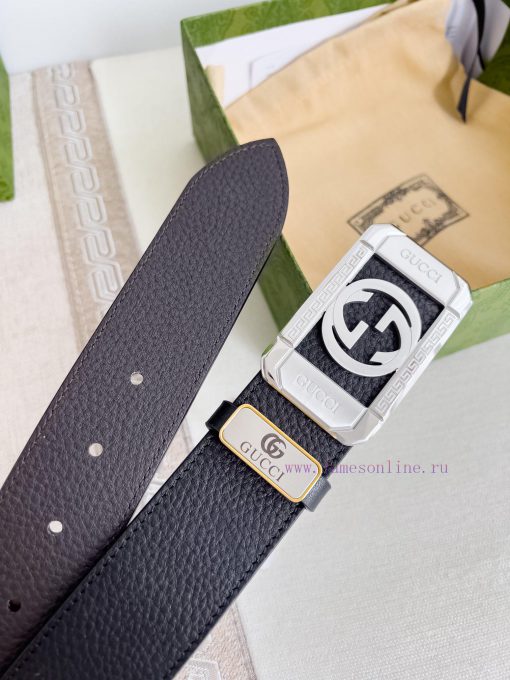 Gucci Gucci Belt ️ BeltHanging buckle, pure steel material buckle head, top layer cowhide, p 3vcvx66d - Image 7