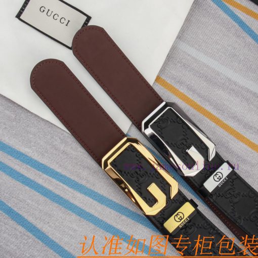 Belt and belt Gucci leather beltMen's belt material: 100% head layer cowhide belt, guarantee fp8c73r4 - Image 2
