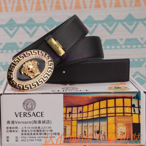 Belt belt Versace cowhide beltMen's belt material: 100% head layer cowhide belt, guaranteed a3nrj6nt - Image 3