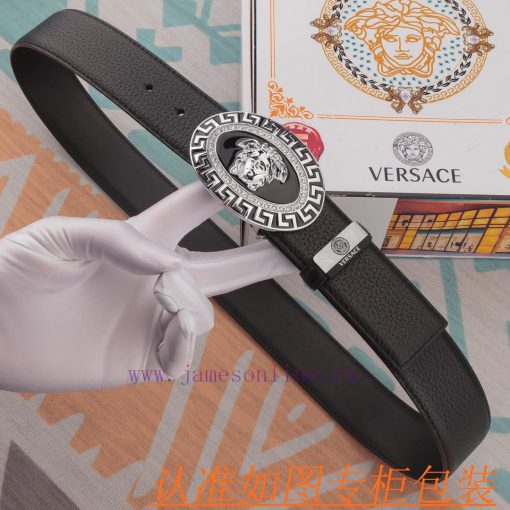 Belt belt Versace cowhide beltMen's belt material: 100% head layer cowhide belt, guaranteed a3nrj6nt - Image 6
