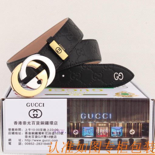 Belt and belt Gucci leather beltMen's belt material: 100% head layer cowhide belt, guarantee qva76u5e - Image 5