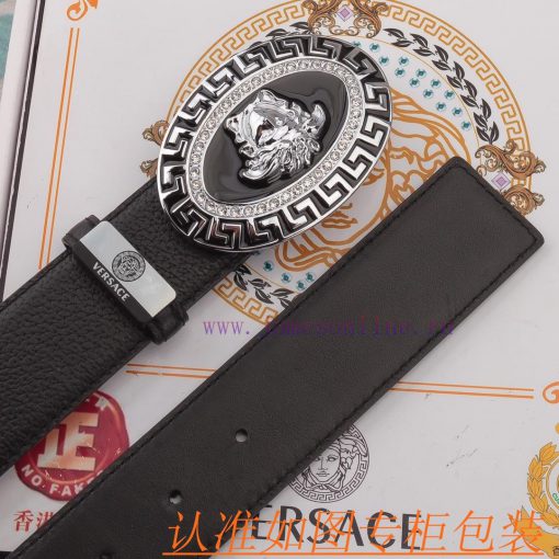 Belt belt Versace cowhide beltMen's belt material: 100% head layer cowhide belt, guaranteed ym6lud4d - Image 8