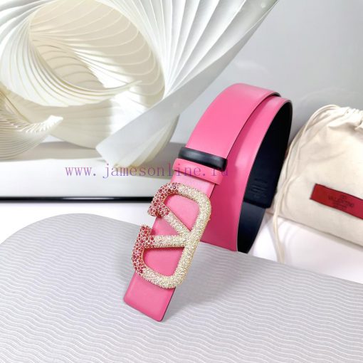 4.0cm Valentino new belt, double-sided top layer cowhide material, length 75.80.85.90.95.100 16hgry9x - Image 3
