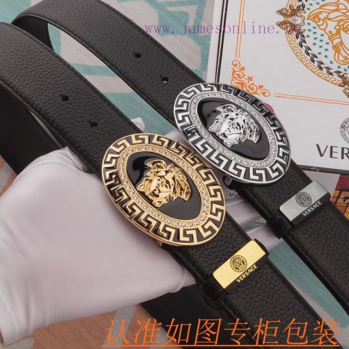Belt belt Versace cowhide beltMen's belt material: 100% head layer cowhide belt, guaranteed ym6lud4d - Image 10