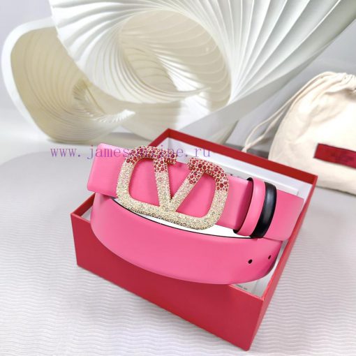 4.0cm Valentino new belt, double-sided top layer cowhide material, length 75.80.85.90.95.100 16hgry9x - Image 4
