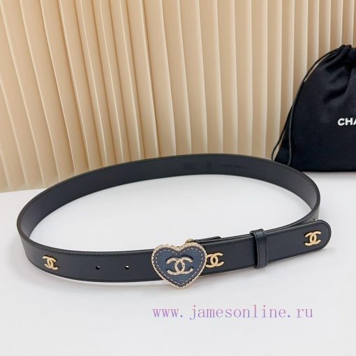 3.0cm Chanel new belt, double-sided top layer cowhide material, length. 758.80.85.90.95.100 ecqst4db