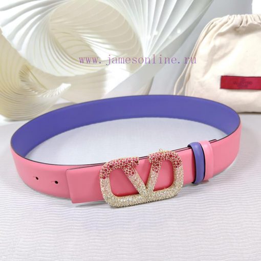 4.0cm Valentino new belt, double-sided top layer cowhide material, length 75.80.85.90.95.100 hjzcupv4 - Image 2