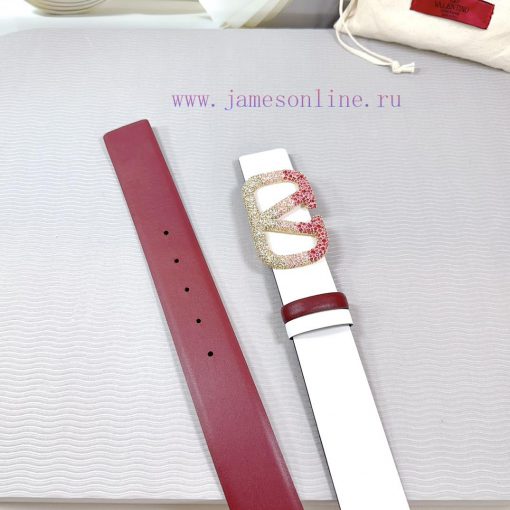 4.0cm Valentino new belt, double-sided top layer cowhide material, length 75.80.85.90.95.100 00bcldpy - Image 9