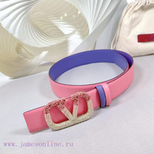 4.0cm Valentino new belt, double-sided top layer cowhide material, length 75.80.85.90.95.100 hjzcupv4 - Image 6