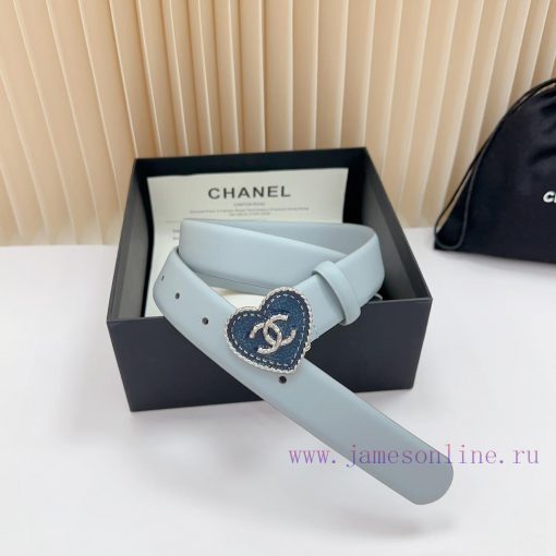 3.0cm Chanel new belt, double-sided top layer cowhide material, length. 758.80.85.90.95.100 tuxj4ar7 - Image 5