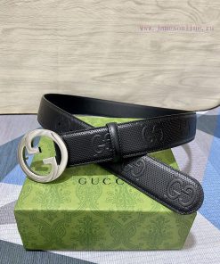 The Gucci 40mm belt features imported needle pattern embossed large flowers and a factory cu l9hxzxwv