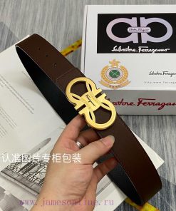SF FerragamoBelt and waistband double-sided use quality 100% top layer cowhide 24k pure stee vh7qd4oa