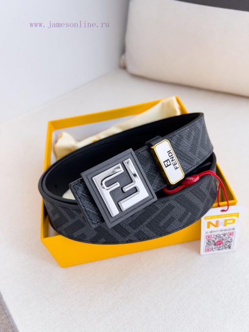 Fendi FENDI ️ Belt and beltBuckle, original classic pure copper boutique letter buckle, phot ffxwtih7 - Image 2