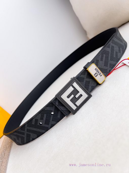 Fendi FENDI ️ Belt and beltBuckle, original classic pure copper boutique letter buckle, phot ml2gtt4u - Image 4