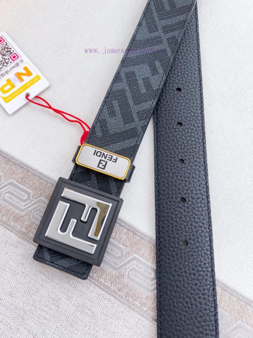 Fendi FENDI ️ Belt and beltBuckle, original classic pure copper boutique letter buckle, phot ml2gtt4u - Image 7