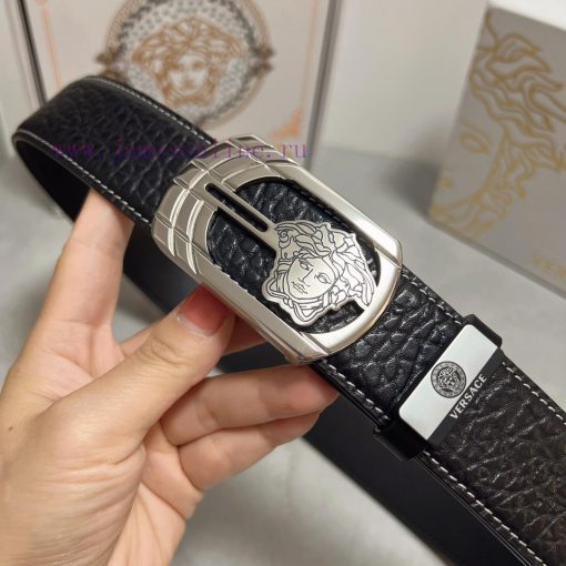 Versace. VersaceMaterial: Leather Belt with 100% Head Layer. The leather belt is guaranteed ym09dep7 - Image 5