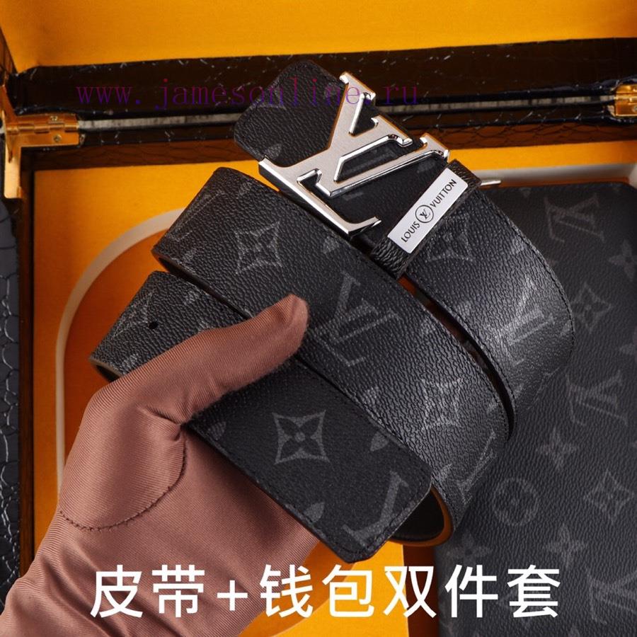 LV. Yilu Weideng Double Piece SetWooden box, belt+wallet, two-piece setGrade: Italian import 7f878ag5 - Image 3