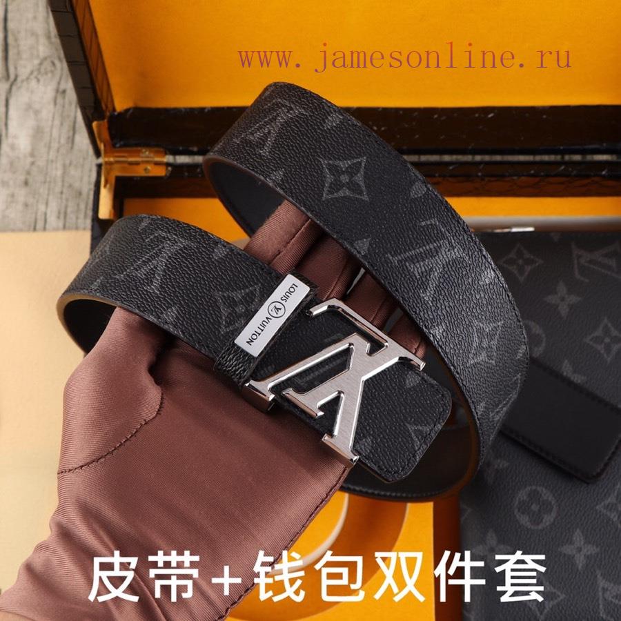 LV. Yilu Weideng Double Piece SetWooden box, belt+wallet, two-piece setGrade: Italian import 7f878ag5 - Image 5
