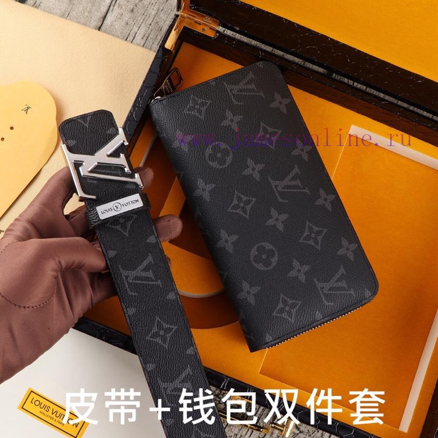 LV. Yilu Weideng Double Piece SetWooden box, belt+wallet, two-piece setGrade: Italian import 7f878ag5 - Image 6