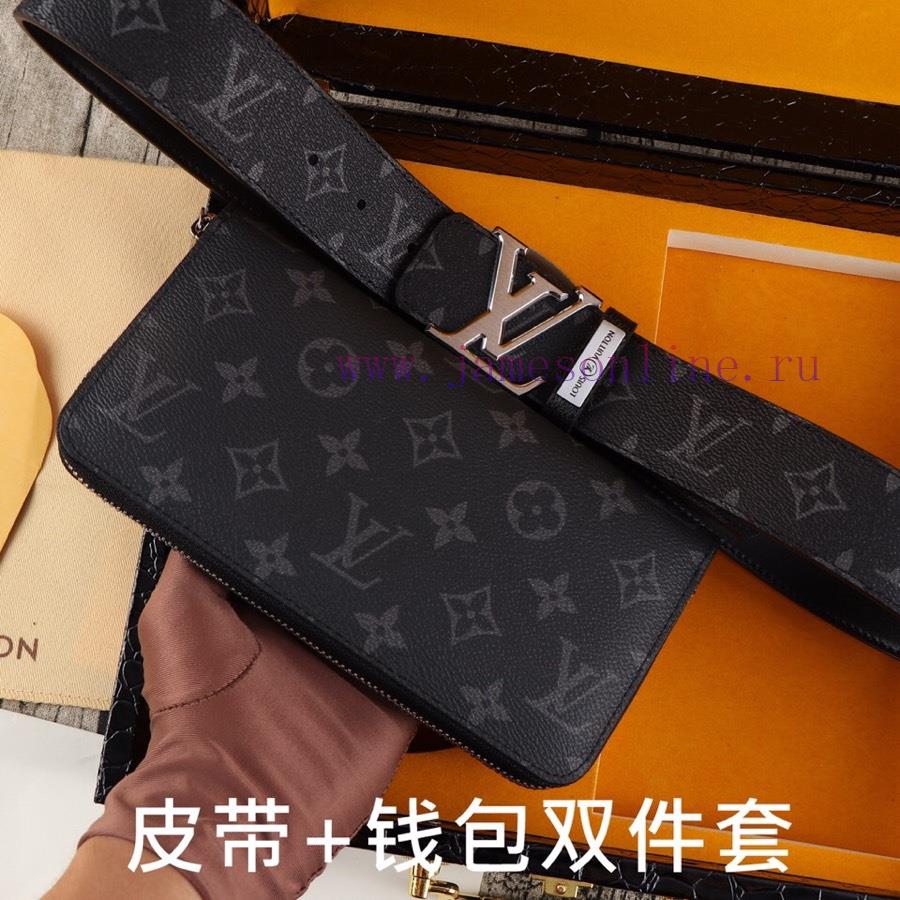 LV. Yilu Weideng Double Piece SetWooden box, belt+wallet, two-piece setGrade: Italian import 7f878ag5 - Image 7