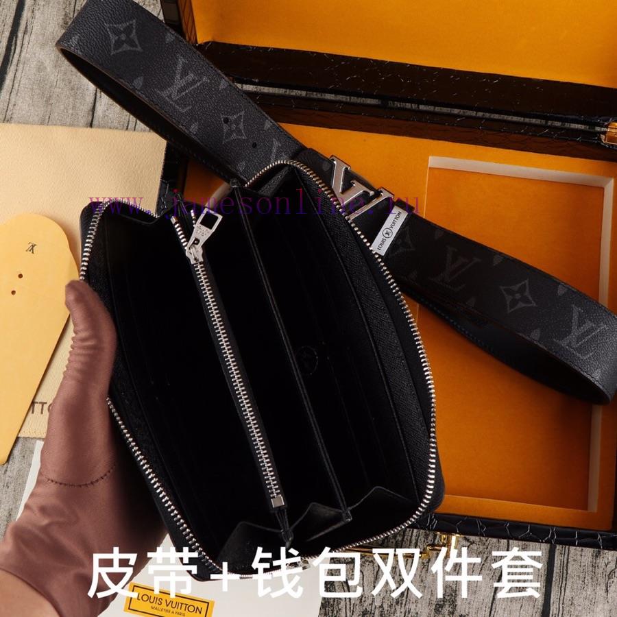 LV. Yilu Weideng Double Piece SetWooden box, belt+wallet, two-piece setGrade: Italian import 7f878ag5 - Image 8