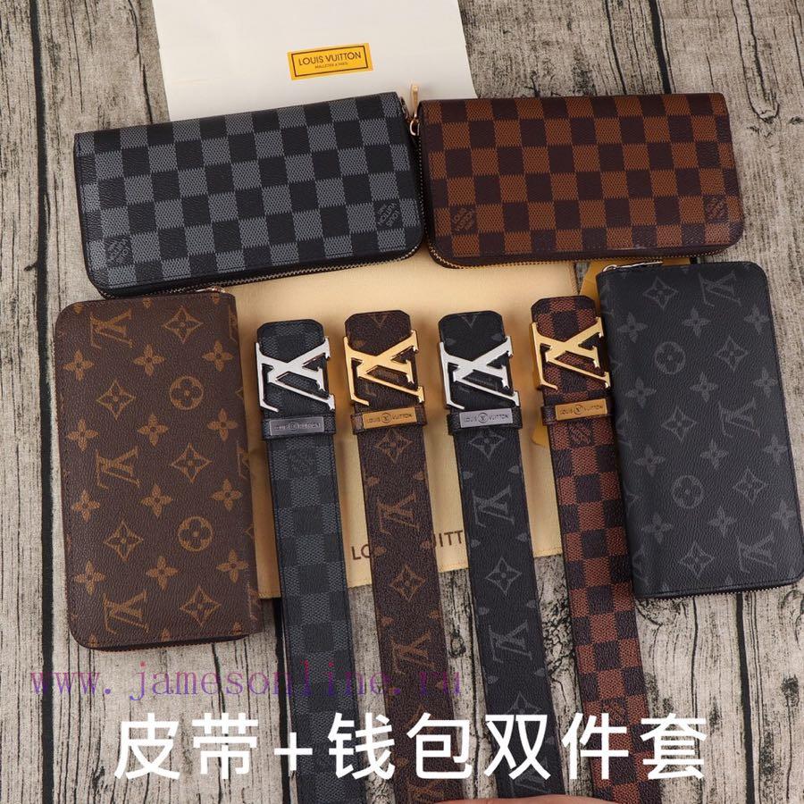 LV. Yilu Weideng Double Piece SetWooden box, belt+wallet, two-piece setGrade: Italian import 7f878ag5 - Image 10
