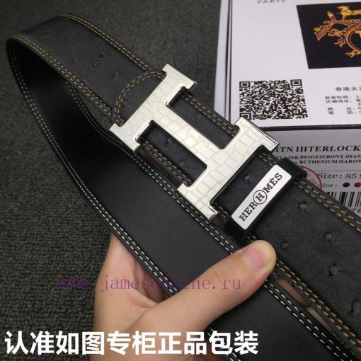 Hermes Hermes ostrich patternGrade: Italian imported 100% top layer cowhide, Hermes. Herm è 2vf06avv - Image 6