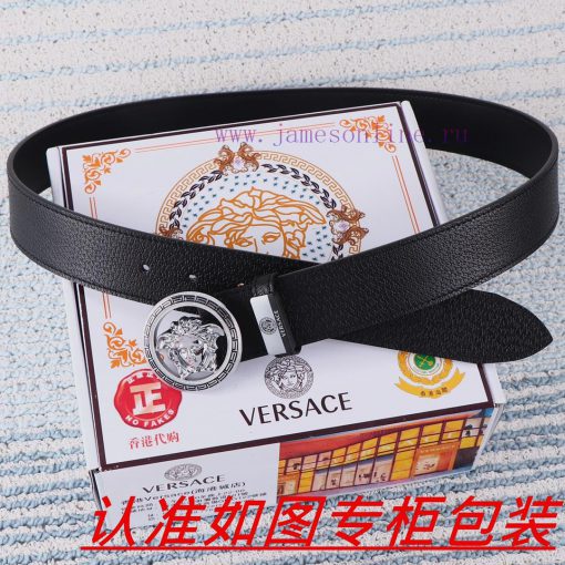 Men's belt VersaceMen's leather belt is made of 100% head layer cowhide, ensuring that the 2 pl73xj1n - Image 3