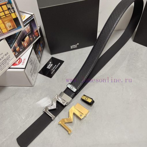 MontblancMaterial: Leather Belt with 100% Head Layer. The leather belt is guaranteed to be g tixbxixb - Image 2