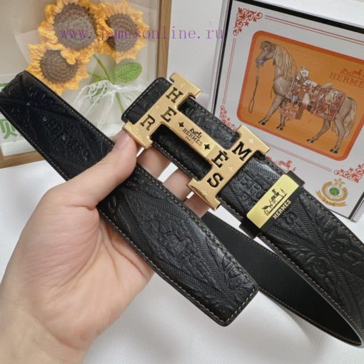 Hermes Hermès  Material: Leather Belt with 100% Head Layer. The leather belt is guaranteed t zh5a60m0 - Image 4