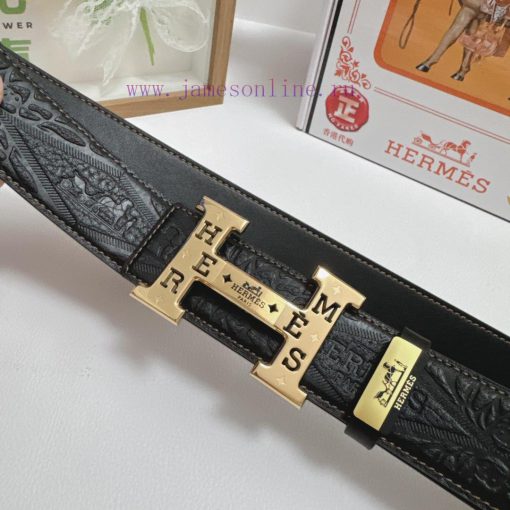 Hermes Hermès  Material: Leather Belt with 100% Head Layer. The leather belt is guaranteed t zh5a60m0 - Image 7