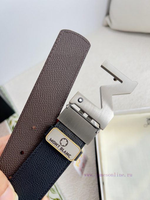 Montblanc Montblanc ️ Belt and beltBuckle, new original classic boutique two-color buckle, p ysz4zsag - Image 7